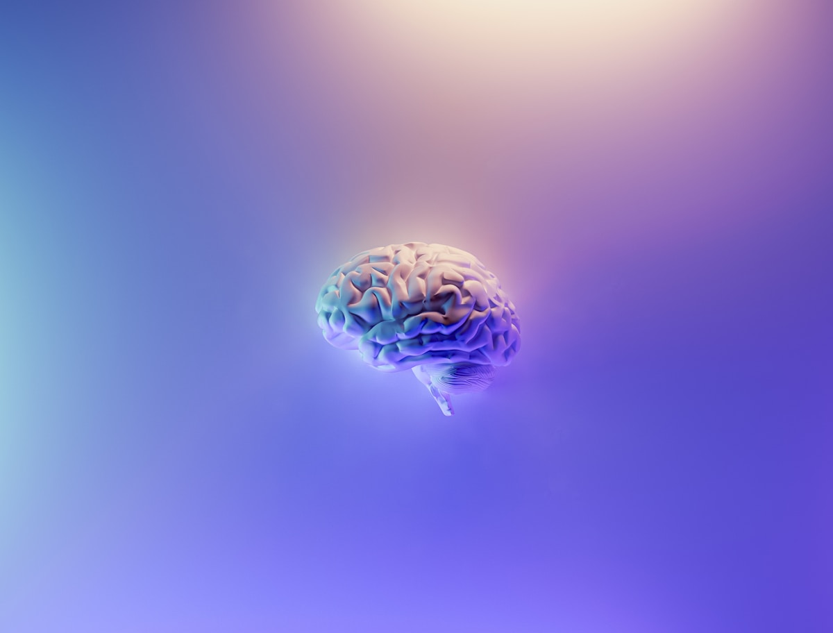 Render de cerebro digital para inteligencia artificial